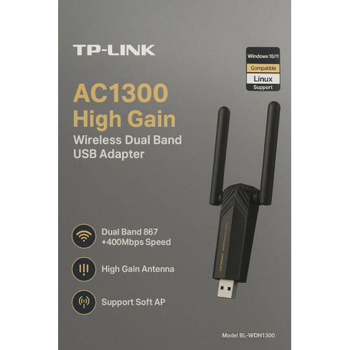 product_image_name-Lb Link-LB-LINK محول واي فاي AC1300 مزدوج النطاق مع هوائيات عالية الكسب وتكنولوجيا MU-MIMO - سرعة 1300 ميجابت في الثانية-1