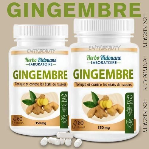product_image_name-Generic-Herbo Ridouane PACK DOUBLE 2 Bouteilles COMPLÉMENT ALIMENTAIRE À BASE DE GINGEMBRE Supplément à base de plantes Capsules de Gingembre, Extrait de Gingembre 120 GÉLULES 300 mg.-1