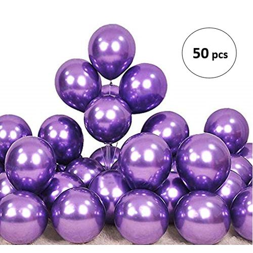 Generic 50 ballons décoration anniversaire chromé violet à prix pas cher