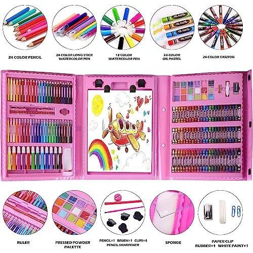 product_image_name-Generic-Valise Artistique 208 pièces pour Enfants – Kit Complet de Peinture, Crayons, Feutres et Aquarelle – Idéal pour le Dessin, le Doodle et l’Éveil Créatif-6