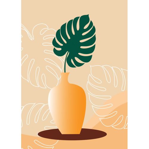 product_image_name-Generic-Abstract minimalist leaves  Style 2 Poster Chambre Haute Qualité-1