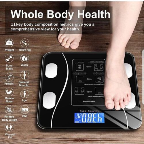 product_image_name-Generic-Balance connectée Laputaqua Bluetooth avec 13 indicateurs de données corporelles – Haute précision, verre trempé, 180 kg-4