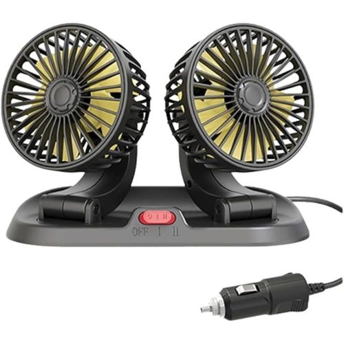 product_image_name-Generic-Ventilateur de Voiture de Refroidissement,Ventilateur à Double tête ,faible bruit 12V-1