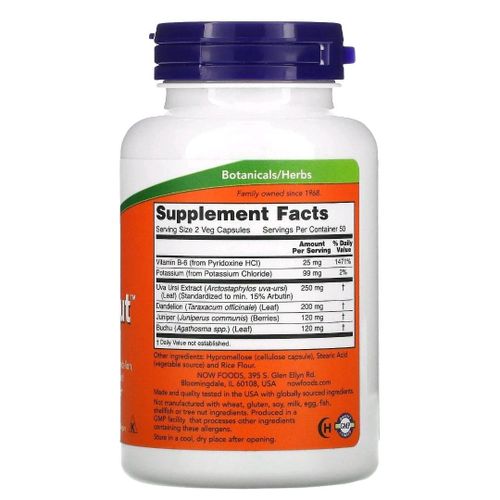 product_image_name-Now Foods-Water Out, Fluid Balance, 100 Veg Capsules-2