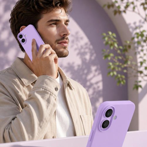 Generic Coque Compatible iPhone 17 – Silicone Violet Lavande - image 3