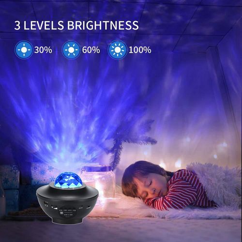 Generic LED Projecteur de galaxie ciel étoilé, USB, Bluetooth, lecteur de  musique, luminaire décoratif à prix pas cher