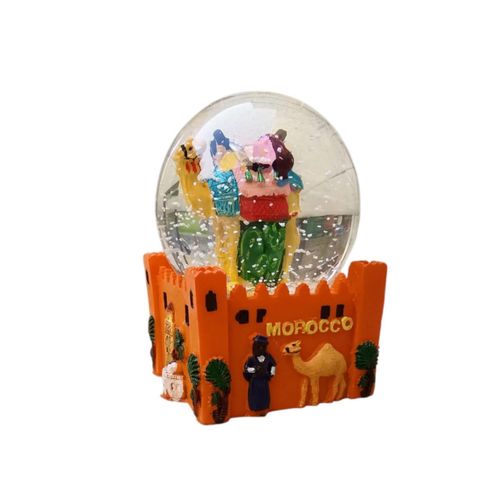 product_image_name-Generic-Boule à neige cubique – Souvenir du Maroc avec chameau et médina -Orange-1