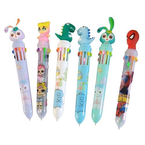 Generic 6 Stylos à Bille Rétractable en forme de Bande Dessinée pour enfants  à prix pas cher