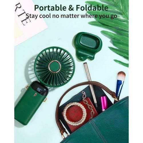 product_image_name-Generic-Ventilateur LED Compact USB – 3000 mAh Rechargeable, Pliable et Silencieux, 5 Vitesses Réglables – Idéal pour le Bureau, la Maison et les Voyages-4