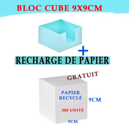 Bloc-Cube papier blanc