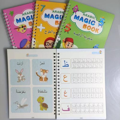 Generic 4 livres de calligraphie magique réutilisable pour enfants