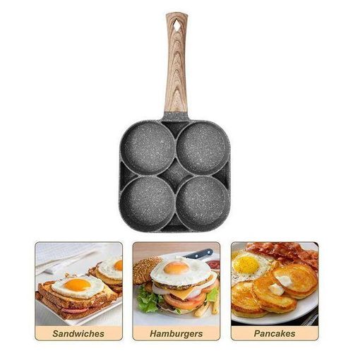 product_image_name-Generic-POELLE ANTIADHÉSIF 4 Trous Omelette poignée en bois 18/18CM-3