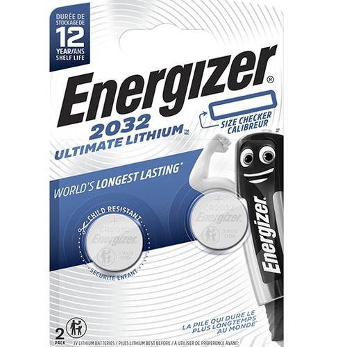 Energizer Pile Bouton CR2032 au Lithium 3 volts, CR 2032 Batterie