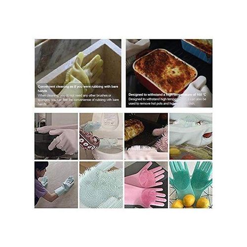 product_image_name-Generic-Gants de Nettoyage Multifonctions en Silicone avec Brosses Intégrées-4