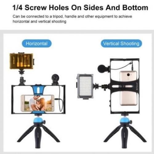 Support de caméra en forme de U PULUZ Kit de stabilisateur de support vidéo  pour poignée vidéo portable tenu dans la main DV pour