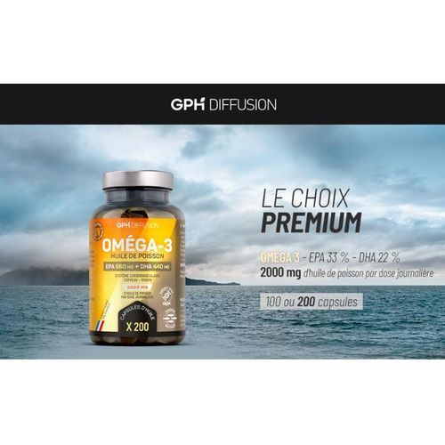 product_image_name-gph diffusion-زيت السمك أوميجا 3 بتركيز 2000 مجم 100 كبسولة EPA: 660 مجم / DHA: 440 مجم تركيز أقصى فرنسا-3