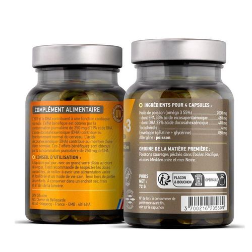 product_image_name-gph diffusion-زيت السمك أوميجا 3 بتركيز 2000 مجم 100 كبسولة EPA: 660 مجم / DHA: 440 مجم تركيز أقصى فرنسا-5