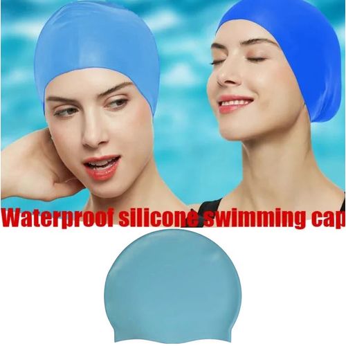 Fridja Casquette de Natation Moulée Adulte Bonnet de Piscine en Silicone Bonnet  de Natation Protection Simple Oreille 