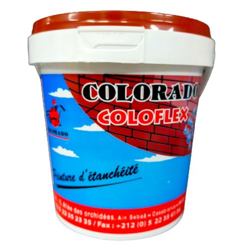 Colorado Peinture d'étanchéité acrylique imperméable pour  terrasse,façades,murs Rouge 1kg à prix pas cher