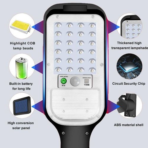 product_image_name-Generic-Applique Murale Solaire LED avec Capteur de Mouvement, Éclairage Durable et Étanche pour Extérieur-6