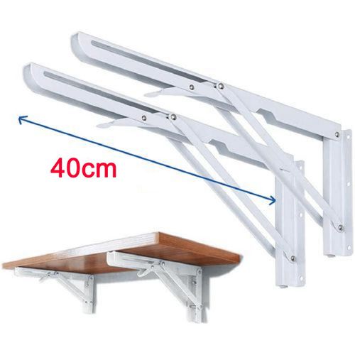 Generic 2 Pcs équerre Support Table pliable, Support étagère pliant