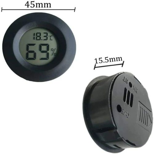 2 en 1 thermomètre hygromètre LCD numérique humidité mètre détecteur  thermographe intérieur chambre Instrument