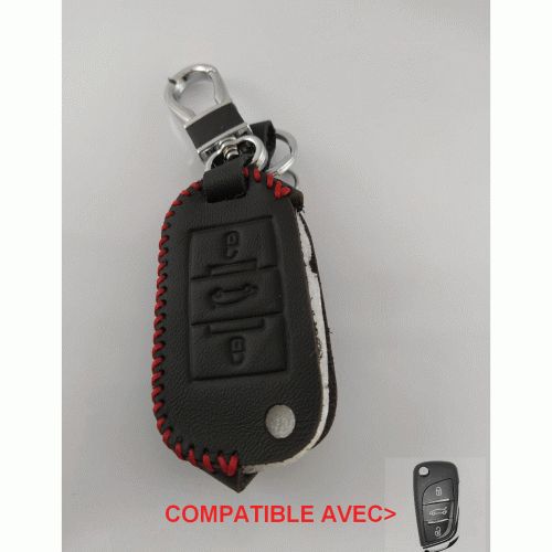 peugeot citroen Couverture Etui Clé Porte Clé En cuir - Sofimep