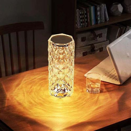 product_image_name-Generic-مصباح طاولة زجاجي شفاف ، تحكم باللمس 16 لونًا لديكور المنزلLampe de table en verre transparent, contrôle tactile16 couleurs-8