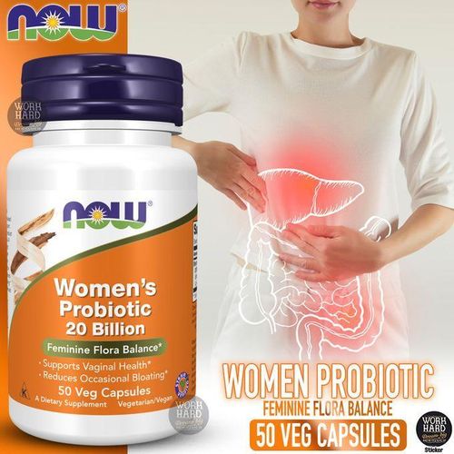 product_image_name-Now-Probiotiques pour femmes NoWFoods, 20 milliards, 50 capsules végétariennes-1