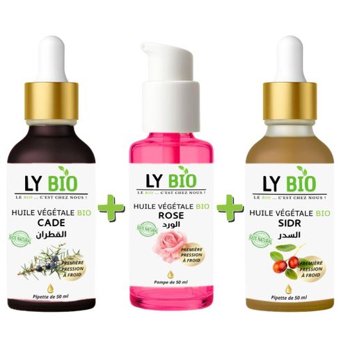 product_image_name-LY BIO-PACK HUILE CADE 50ML - PIPETTE + HUILE ROSE 50ml - POMPE + HUILE SIDR 50ML - PIPETTE-1