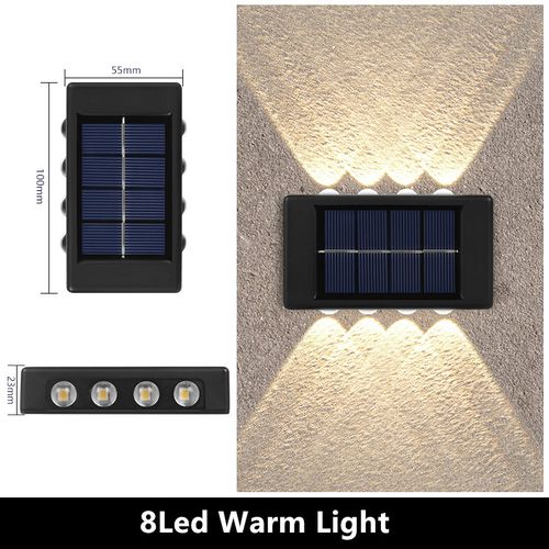 Generic Lampes Solaires d'Extérieur en Duo - Éclairage Solaire de Jardin  avec 8 LED à prix pas cher