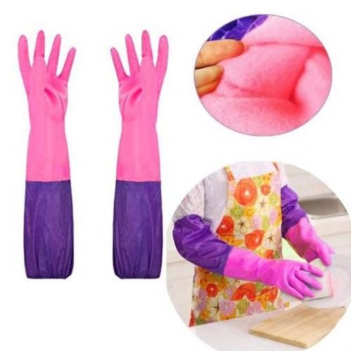 product_image_name-Generic-Gants de nettoyage en caoutchouc, Gant de vaisselle imperméable manches longues قفازات للتنظيف، قفاز غسيل الأطباق مقاوم للماء بأكمام طويلة-3