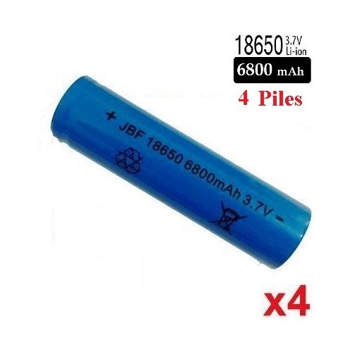 Generic 4 batteries 3.7V 18650 Li-ion rechargeables 6800 mah à prix pas  cher