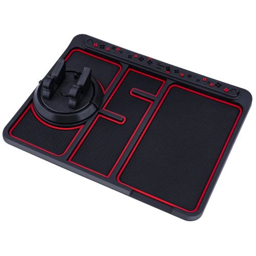 Generic Tapis multifonctionnel avec support rotatif, Tapis de tableau de bord  multifonction pour voiture