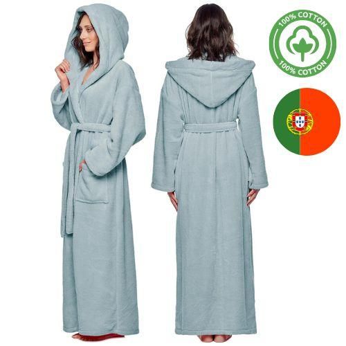 product_image_name-Generic-رداء حمام بغطاء للرأس، للنساء والرجال، مصنوع من قطن تيري بنسبة 100%، 400 جرام، مع حزام، وجيوب، ودش، ورداء حمام ناعم، ومنشفة-1