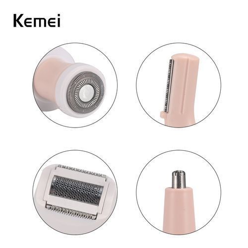 product_image_name-Kemei-4in1 أنثى الجسم والوجه الشعر إزالة الشعر الكهربائية الانتهازي للنساء الأنف الأذن الحاجب-4