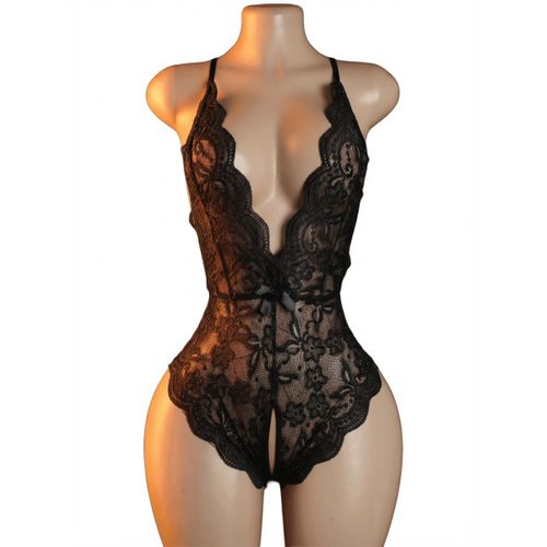 product_image_name-Generic-قميص نوم نسائي أحمر مثير مقصوص بفتحة على شكل v عميقة ومنطقة الفخذ-1