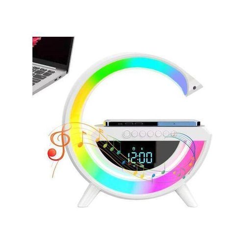 product_image_name-Generic-Haut-Parleur Bluetooth, Réveil, Radio FM, Charge sans Fil et lumière led – Veilleuse Multifonction pour Maison, Bureau et Cadeau-2