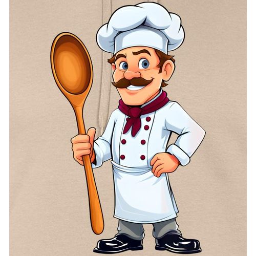 product_image_name-Generic-Chef Cuisinier Cartoon – Idéal pour Food Lovers ! Sweat à capuche Hoodies-3