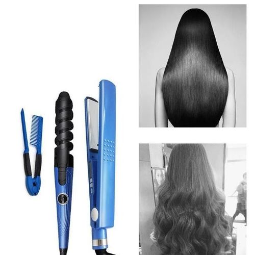 product_image_name-Generic-Fer à lisser + boucleur de cheveux + peigne مجموعة من مكواة فرد الشعر السيراميكية ومجعد الشعر الاحترافي مع مشط-3