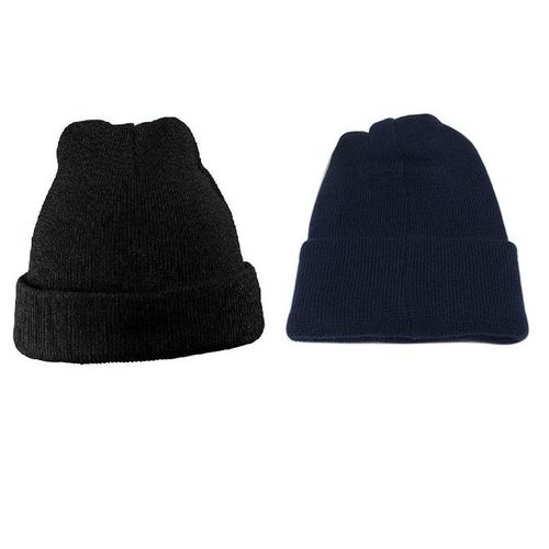 product_image_name-Generic-pack 2 Bonnets simple mixte Noir -bleu marine-1