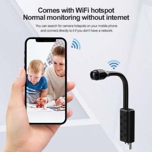 Cewaal – Mini caméra de Surveillance IP WiFi HD 17200P, dispositif de  sécurité sans fil, babyphone vidéo, alarme, 100%, ✓ Meilleur prix au Maroc  et ailleurs