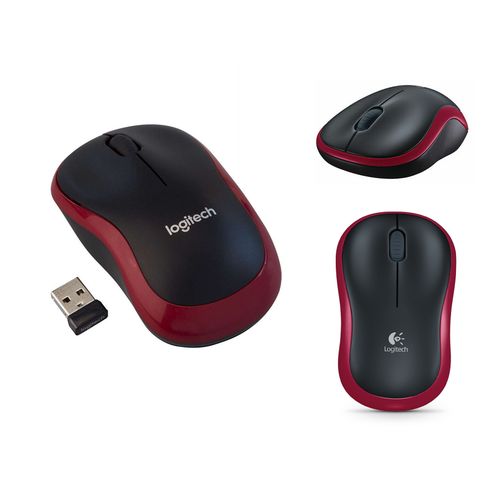 Logitech Souris sans fil Premium M185 rouge Confortable,élégante,Fiable,Pratique,2,4 GHz