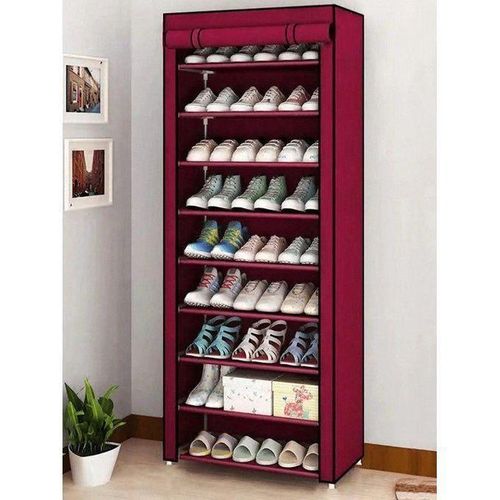 product_image_name-Generic-Étagère à Chaussures - MARQUE - 27 Paires - Tissu Non Tissé - Couleur Marron - 9 Étagères-1