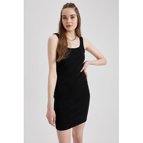 Defacto Robe Tricotee Coupe Bodycon a Manches Courtes Cool pour Femme Noir a prix pas cher Jumia Maroc