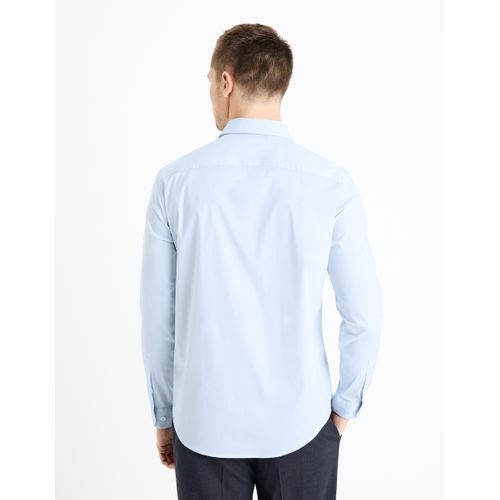 product_image_name-Celio-Chemise regular coton stretch - Bleu-4