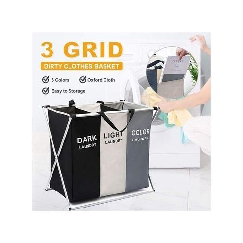product_image_name-Generic-Panier à linge - Non spécifié - 3 Grilles - Pliable - Étanche - Multicolore-2
