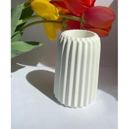product_image_name-Generic-Grand moule pour Vase en plâtre ou résine - Style moderne - Silicone Blanc de très haute qualité-3