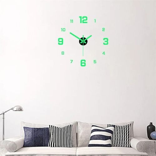 Generic Horloge murale numérique grand format 3D Shoe Simple  Créative,Autocollant Mural à prix pas cher