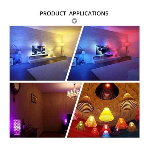 product_image_name-Generic-Ampoule intelligente RGB LED colorée avec télécommande 15W,220V-4